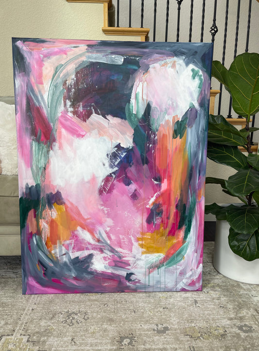 Large Impressionistic Acrylic Painting -  All of It