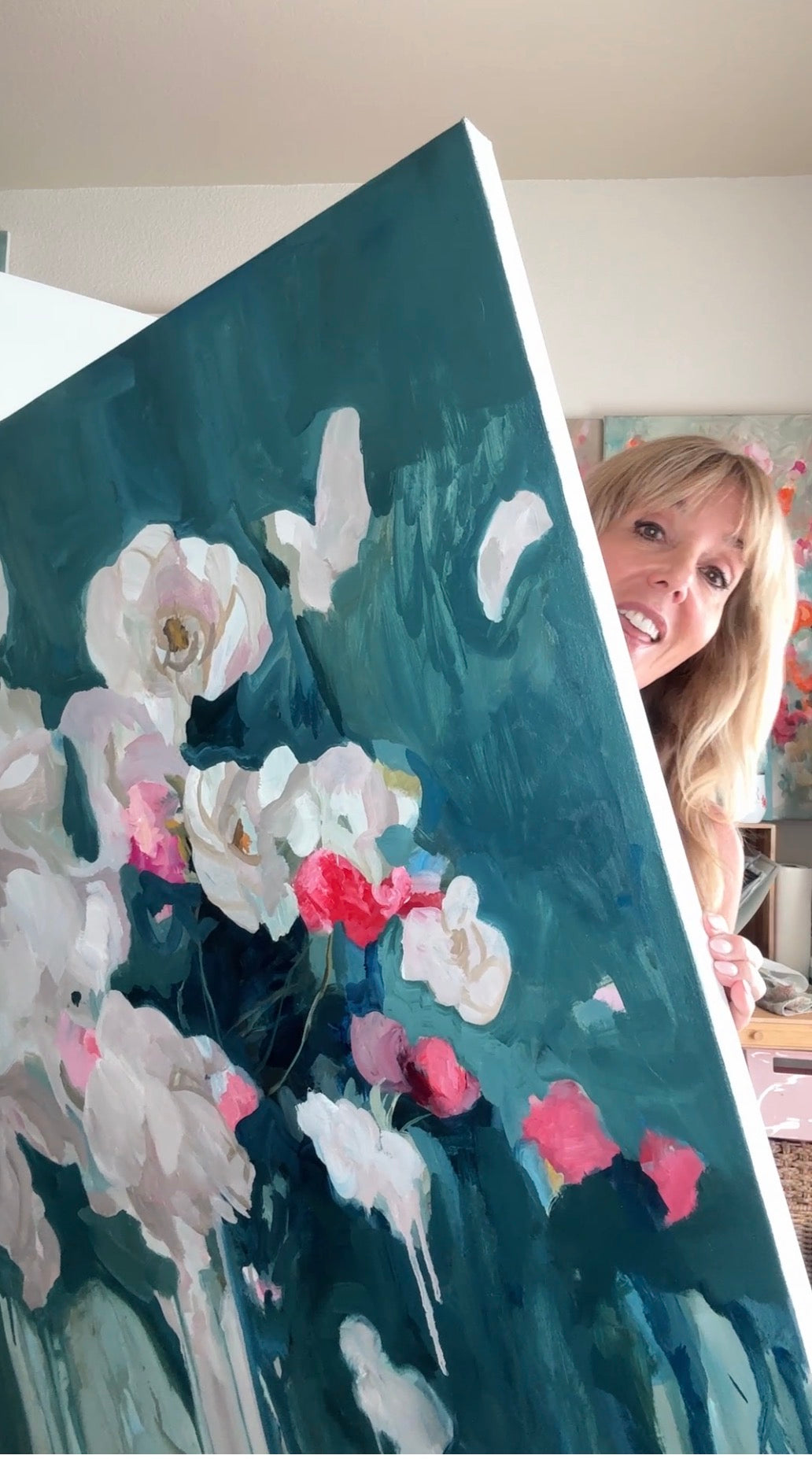 Large Floral Impressionistic Oil Painting - Showgirls